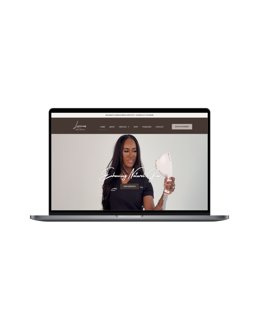 Luminous Medical Aesthetics website